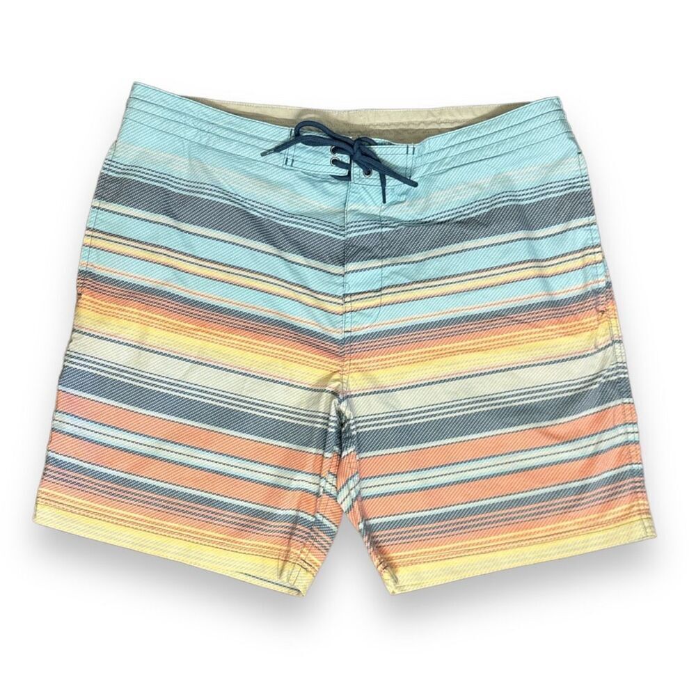 ROWM SWIMWEAR Swim Trunks 38” Multicolor Board Shorts NWOT Machine Washable